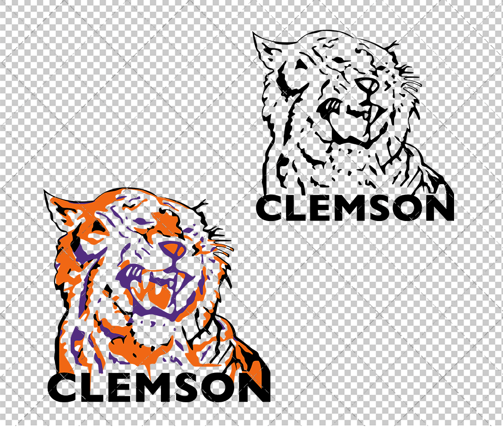 Clemson Tigers 1970, Svg, Dxf, Eps, Png - SvgShopArt