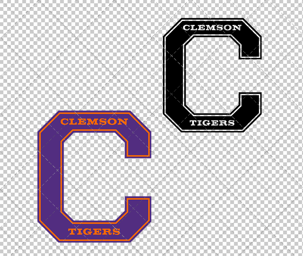 Clemson Tigers Alternate 1951, Svg, Dxf, Eps, Png - SvgShopArt