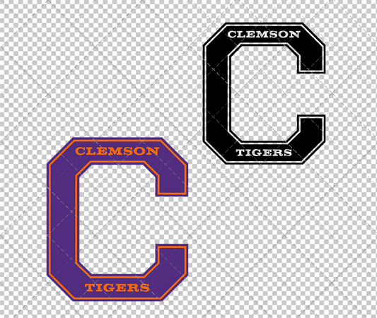 Clemson Tigers Alternate 1951, Svg, Dxf, Eps, Png - SvgShopArt