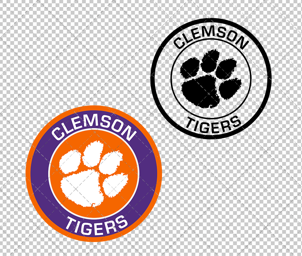 Clemson Tigers Circle 2014, Svg, Dxf, Eps, Png - SvgShopArt