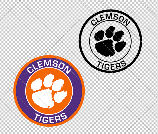 Clemson Tigers Circle 2014, Svg, Dxf, Eps, Png - SvgShopArt