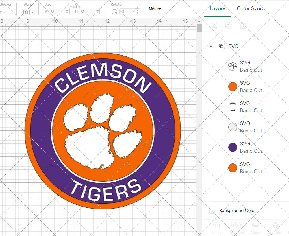 Clemson Tigers Circle 2014, Svg, Dxf, Eps, Png - SvgShopArt
