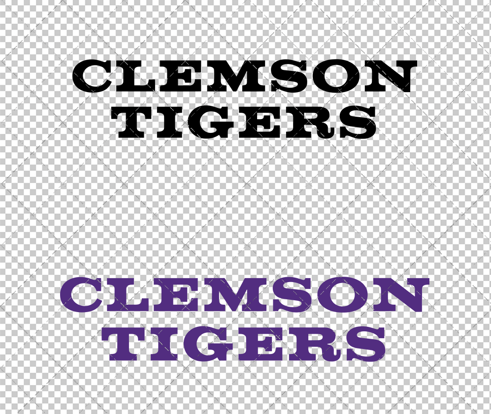 Clemson Tigers Wordmark 1965, Svg, Dxf, Eps, Png - SvgShopArt