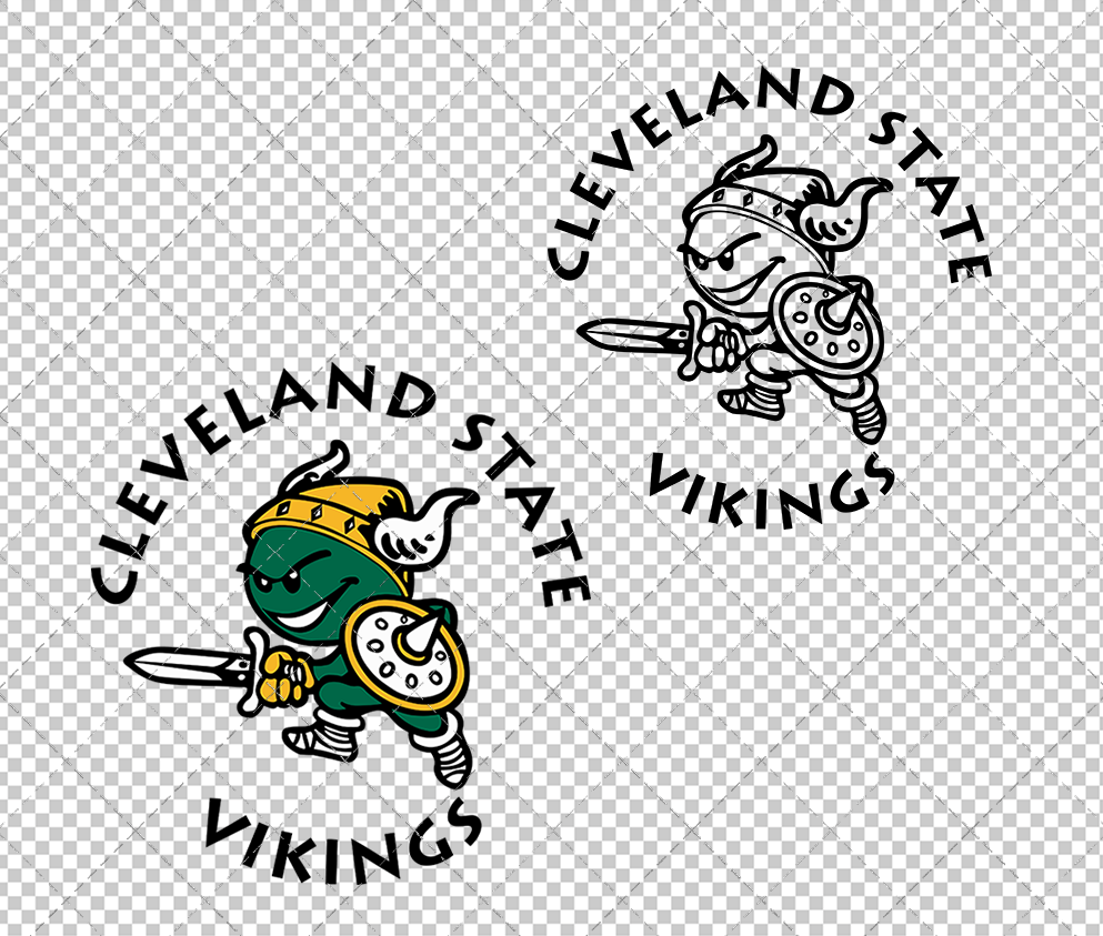 Cleveland State Vikings 1999, Svg, Dxf, Eps, Png - SvgShopArt