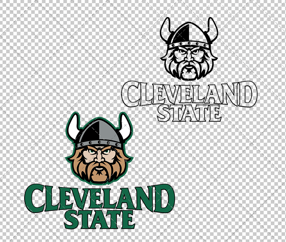 Cleveland State Vikings 2007, Svg, Dxf, Eps, Png - SvgShopArt