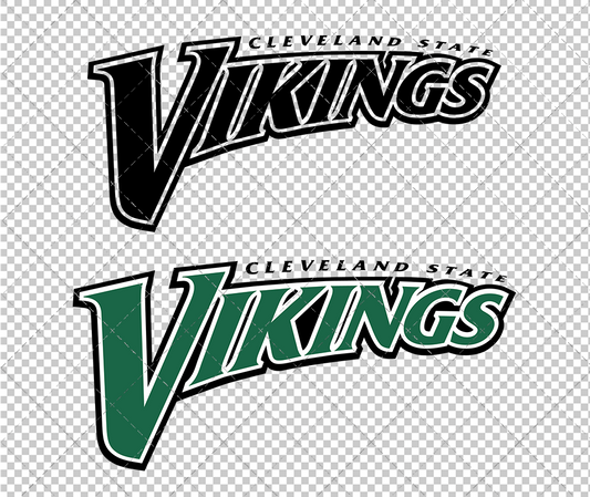 Cleveland State Vikings Wordmark 2007 002, Svg, Dxf, Eps, Png - SvgShopArt