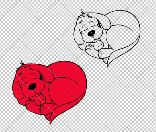 Clifford - Big Red Dog 002, Svg, Dxf, Eps, Png SvgShopArt