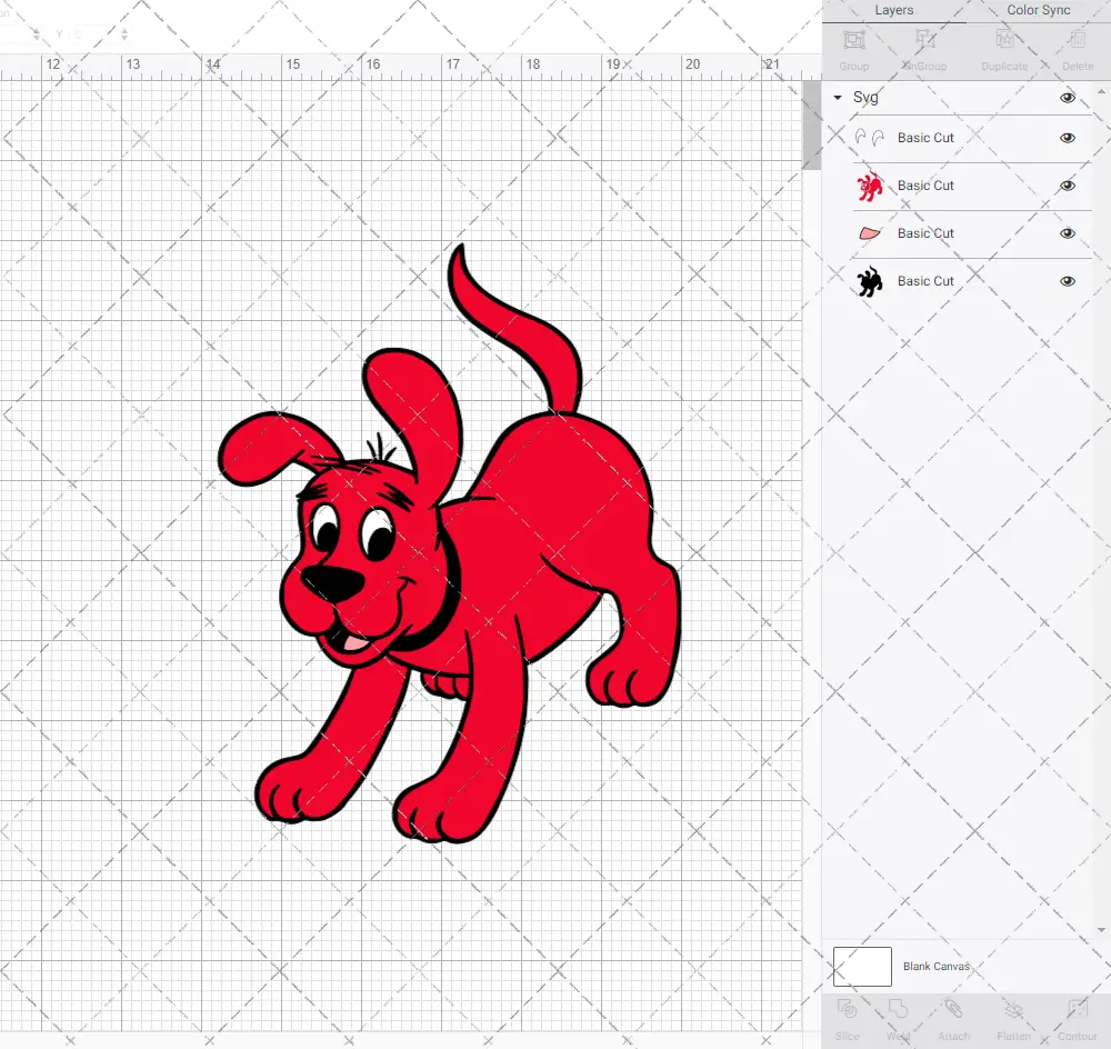 Clifford - Big Red Dog 004, Svg, Dxf, Eps, Png SvgShopArt