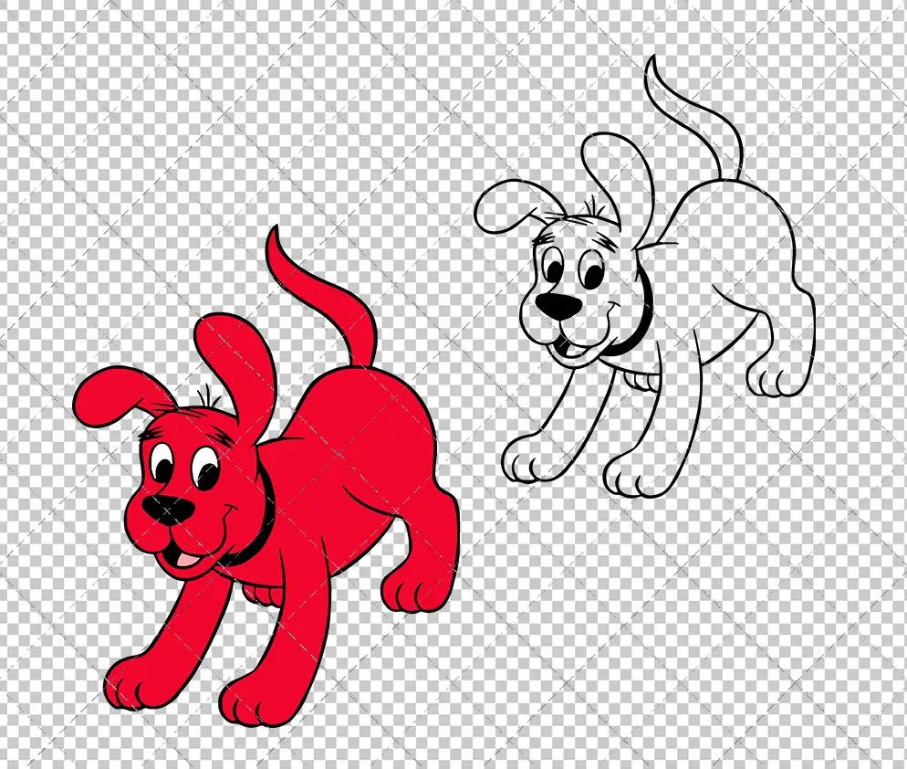 Clifford - Big Red Dog 004, Svg, Dxf, Eps, Png SvgShopArt