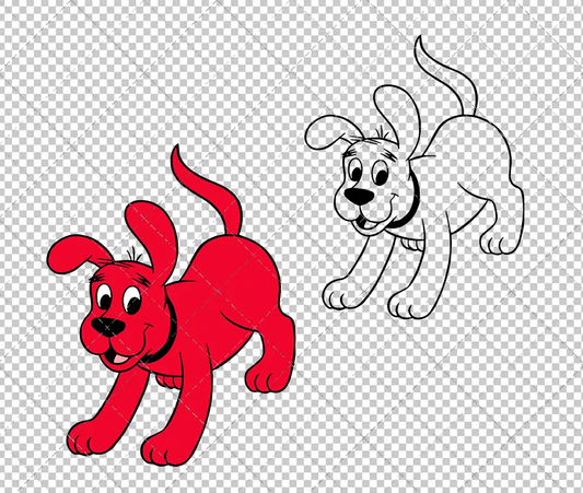 Clifford - Big Red Dog 004, Svg, Dxf, Eps, Png SvgShopArt