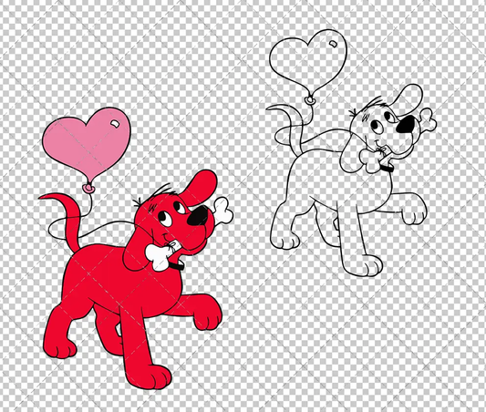 Clifford - Big Red Dog, Svg, Dxf, Eps, Png SvgShopArt