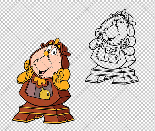Cogsworth - Beauty and the Beast, Svg, Dxf, Eps, Png SvgShopArt