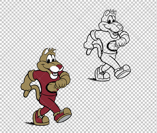 College of Charleston Cougars Mascot 1997 004, Svg, Dxf, Eps, Png - SvgShopArt