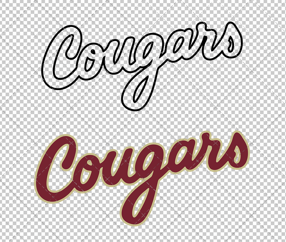 College of Charleston Cougars Secondary 2013 004, Svg, Dxf, Eps, Png - SvgShopArt