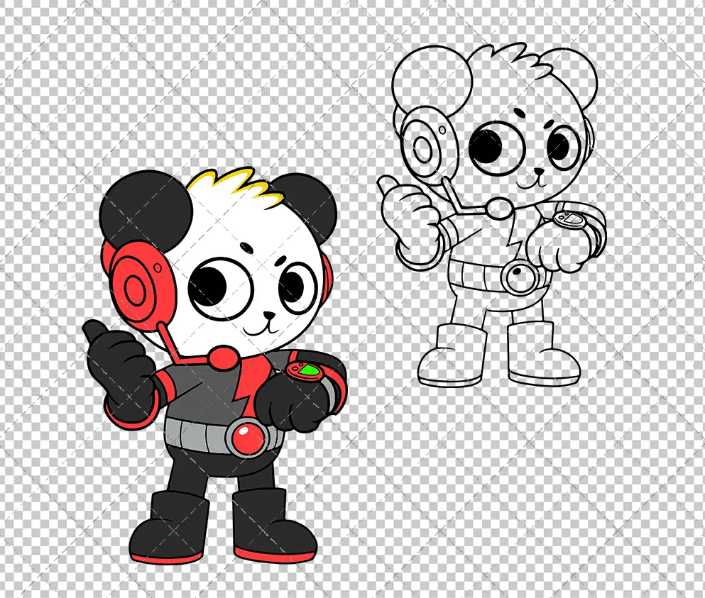 Combo Panda - Ryans World, Svg, Dxf, Eps, Png SvgShopArt