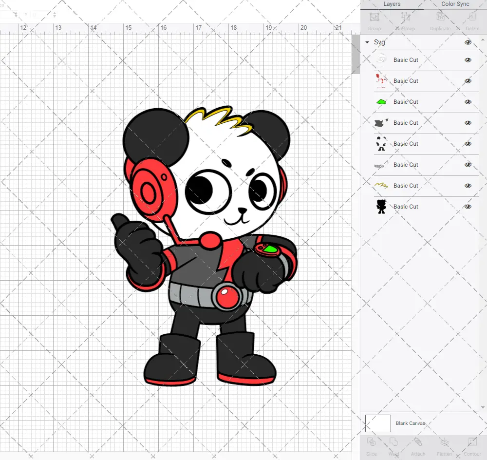 Combo Panda - Ryans World, Svg, Dxf, Eps, Png SvgShopArt