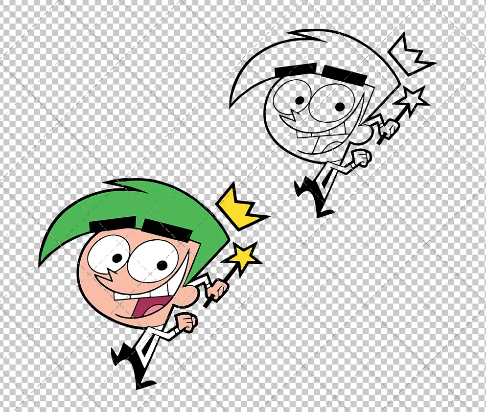 Cosmo - The Fairly Odd Parents 002, Svg, Dxf, Eps, Png SvgShopArt