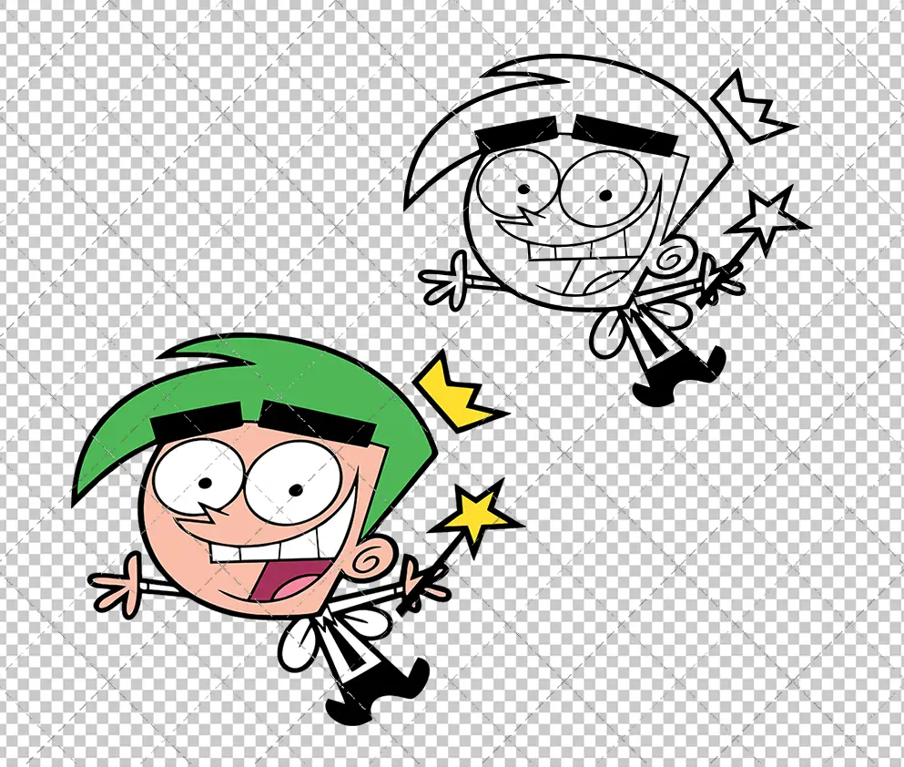 Cosmo - The Fairly Odd Parents, Svg, Dxf, Eps, Png SvgShopArt