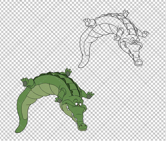 Crocodile - Peter Pan, Svg, Dxf, Eps, Png SvgShopArt