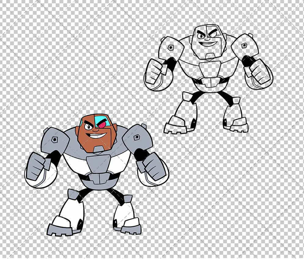 Cyborg - Teen Titans Go 002, Svg, Dxf, Eps, Png SvgShopArt