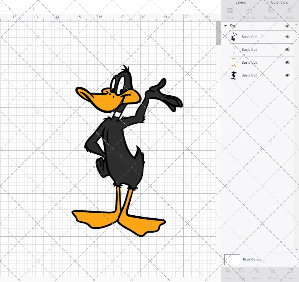 Daffy Duck - Looney Tunes, Svg, Dxf, Eps, Png SvgShopArt