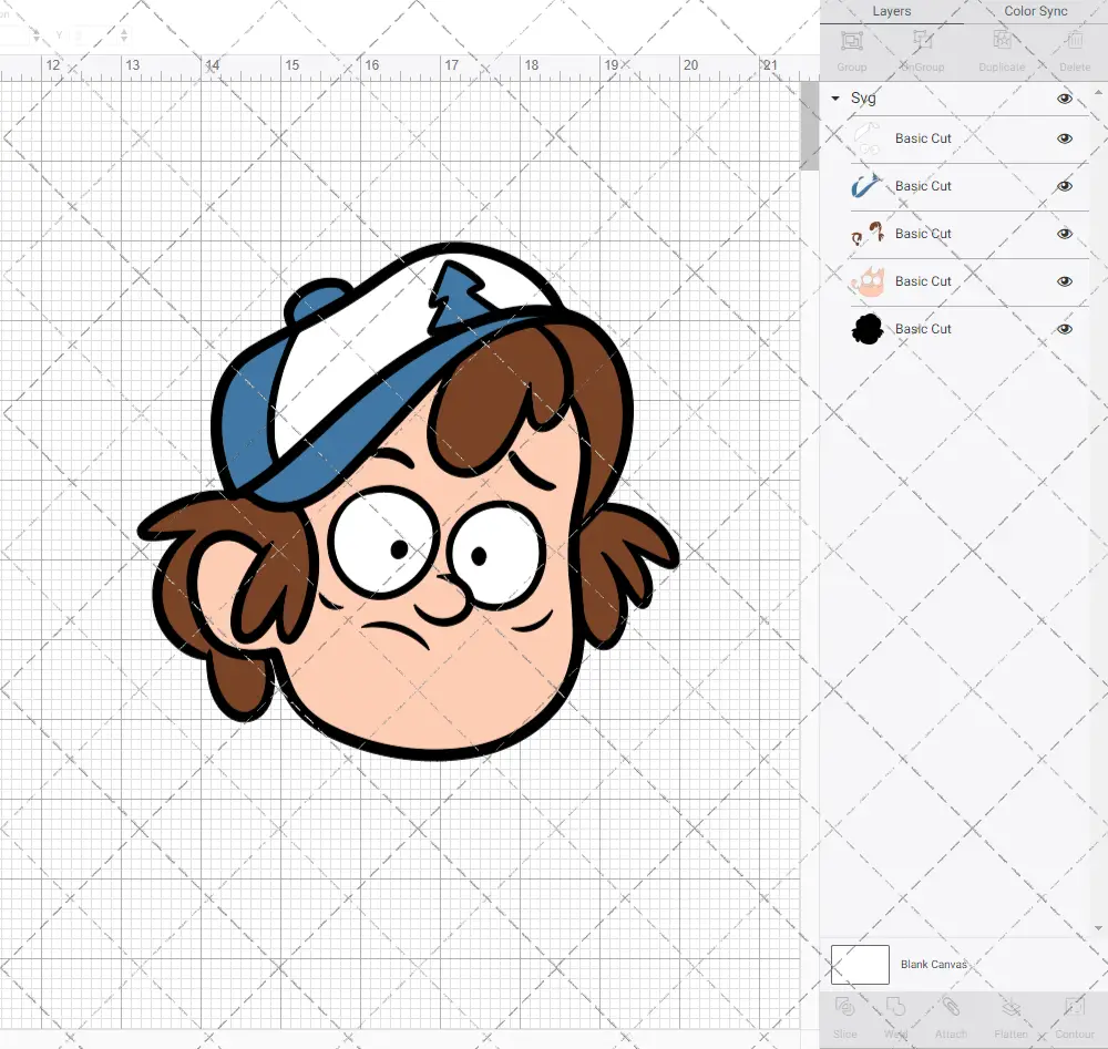 Dipper Pines - Gravity Falls 002, Svg, Dxf, Eps, Png SvgShopArt