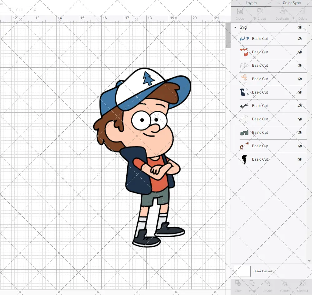 Dipper Pines - Gravity Falls, Svg, Dxf, Eps, Png SvgShopArt