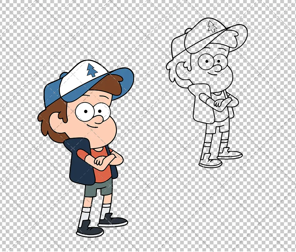 Dipper Pines - Gravity Falls, Svg, Dxf, Eps, Png SvgShopArt