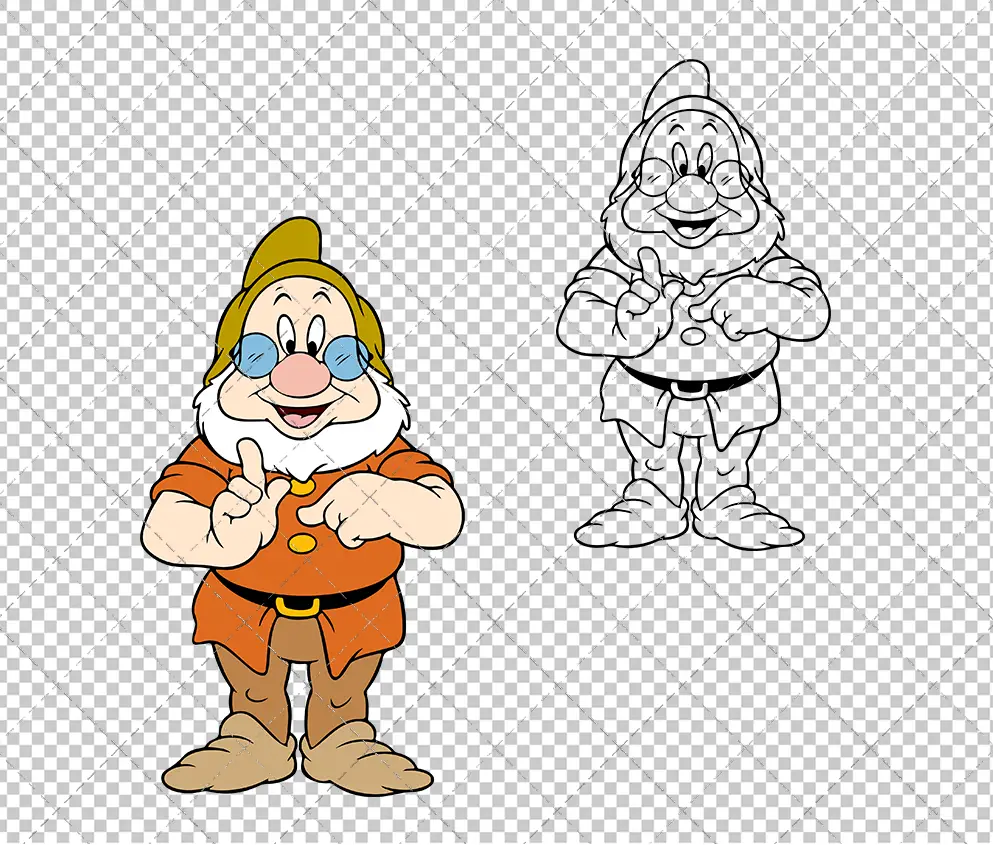 Doc - Snow White, Svg, Dxf, Eps, Png SvgShopArt