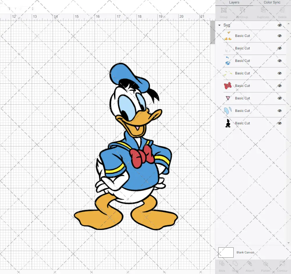 Donald Duck 002, Svg, Dxf, Eps, Png SvgShopArt