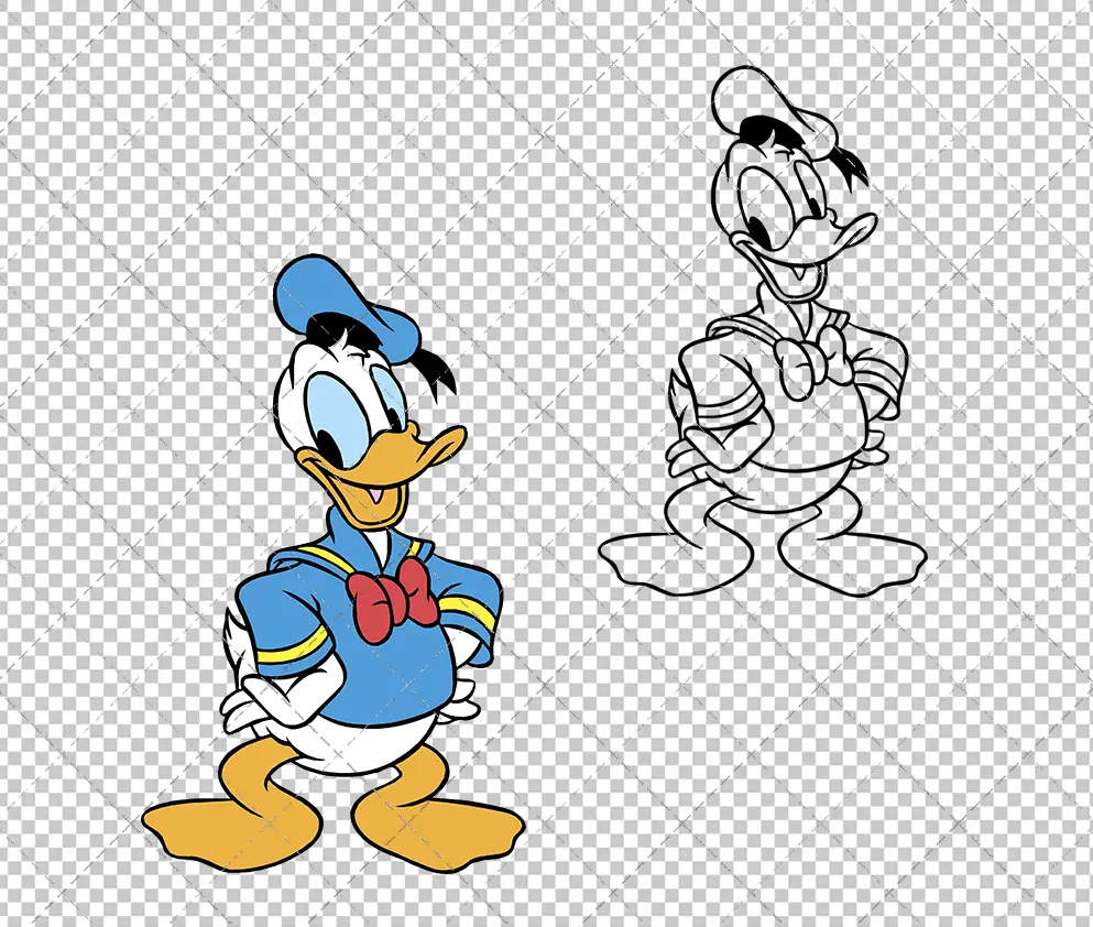 Donald Duck 002, Svg, Dxf, Eps, Png SvgShopArt