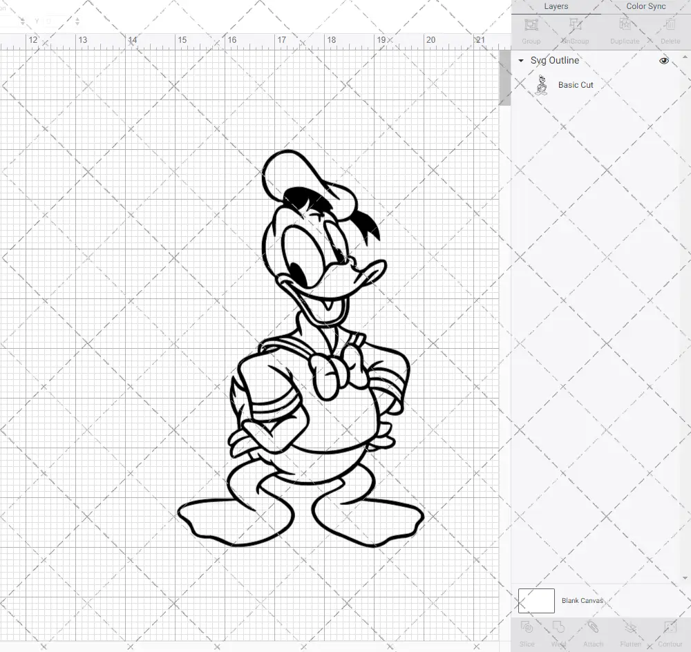 Donald Duck 002, Svg, Dxf, Eps, Png SvgShopArt