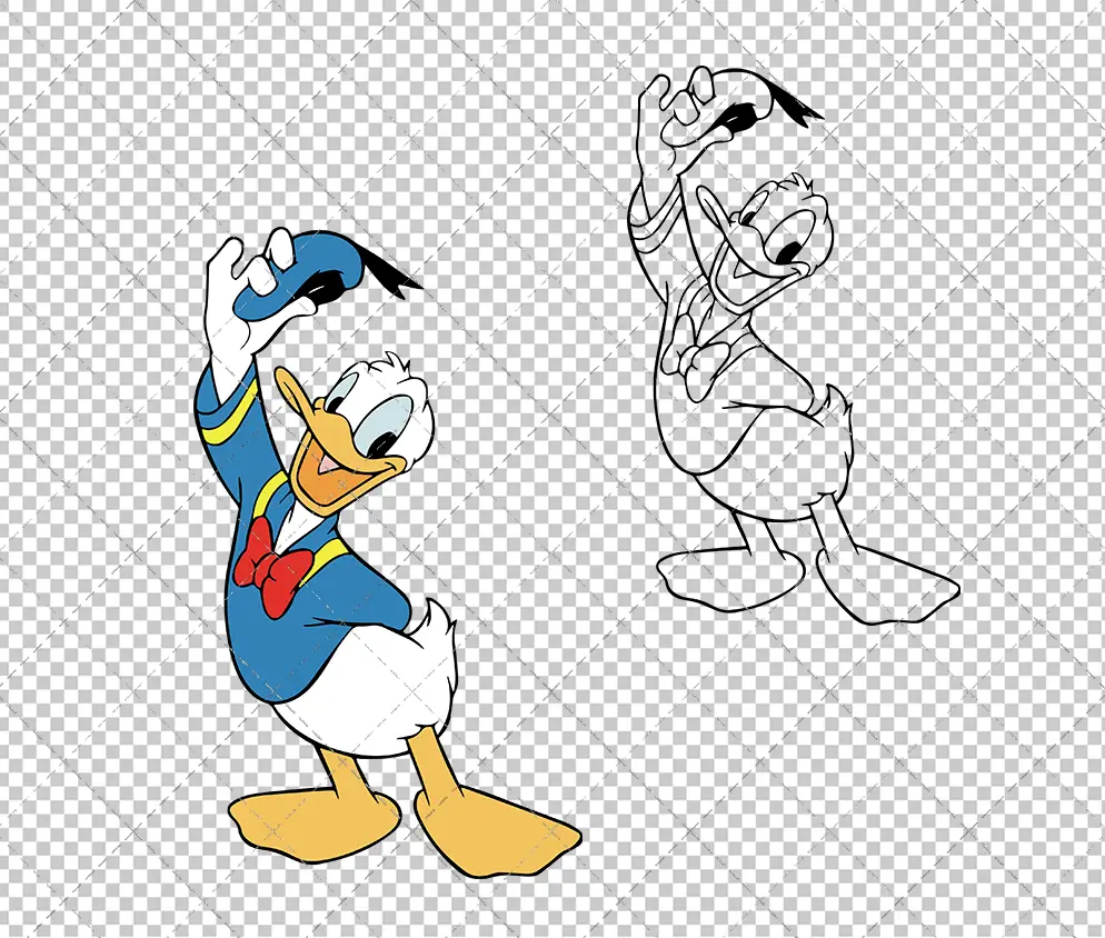 Donald Duck 006, Svg, Dxf, Eps, Png SvgShopArt