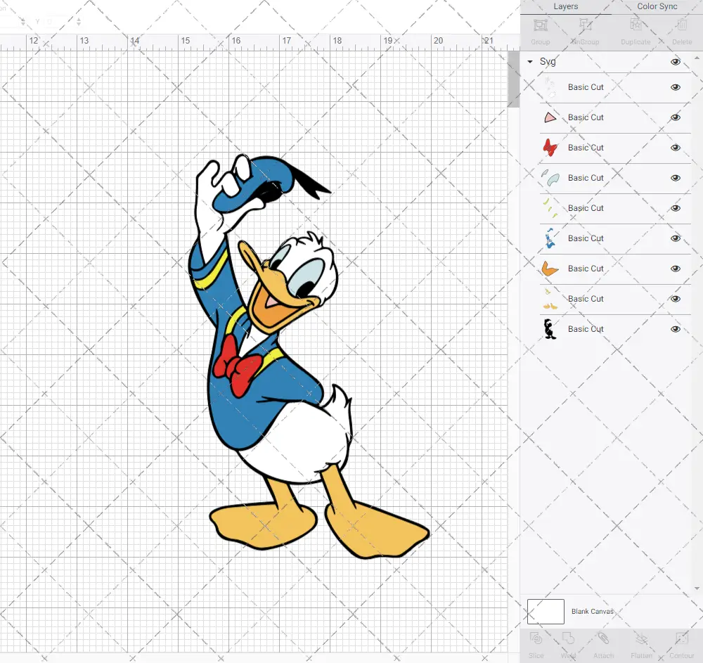 Donald Duck 006, Svg, Dxf, Eps, Png SvgShopArt