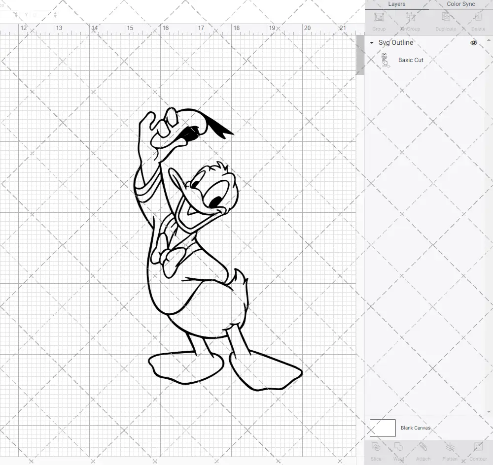 Donald Duck 006, Svg, Dxf, Eps, Png SvgShopArt