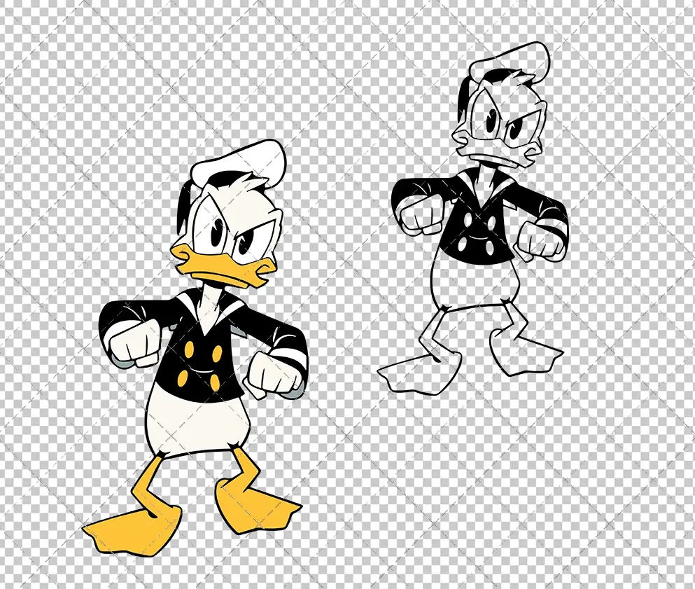 Donald Duck - Ducktales, Svg, Dxf, Eps, Png SvgShopArt