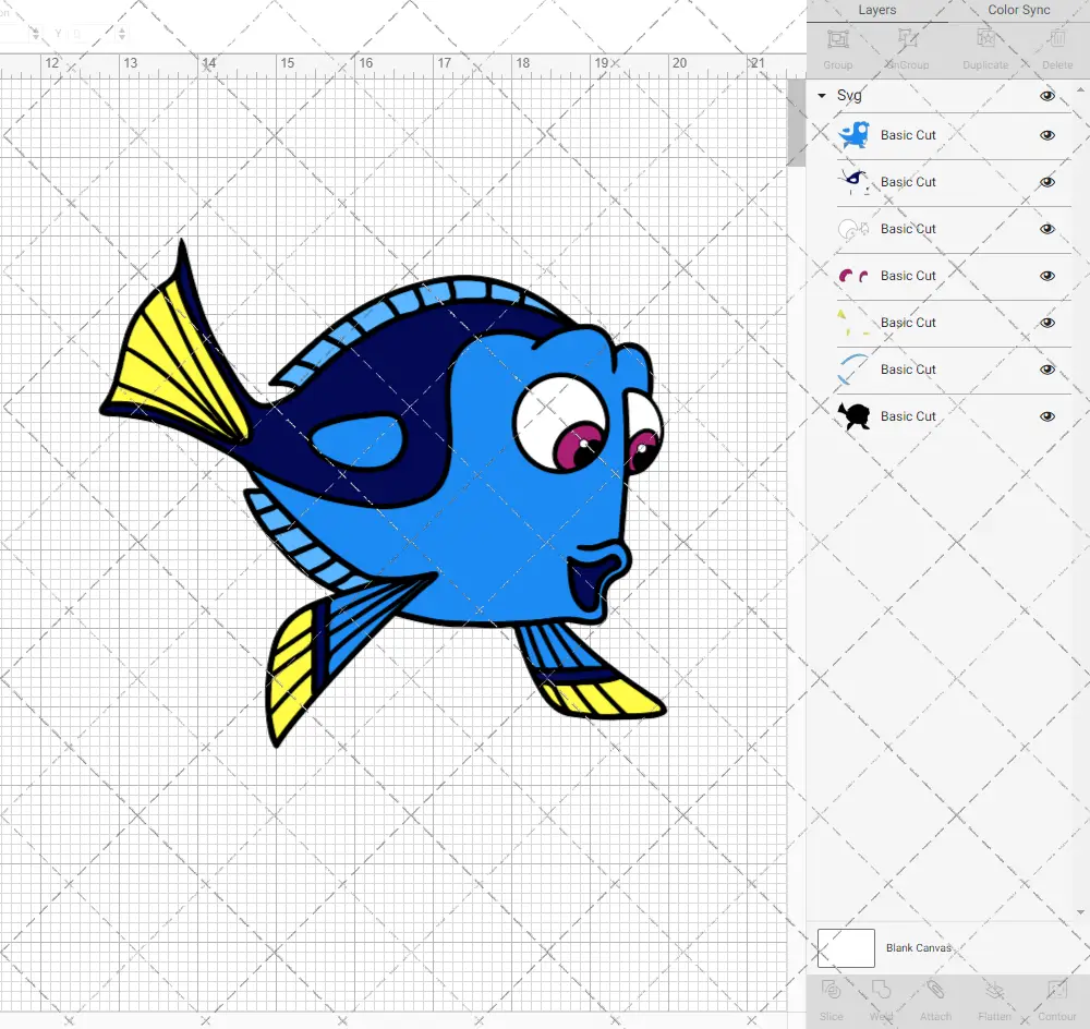 Dory - Finding Dory, Svg, Dxf, Eps, Png SvgShopArt