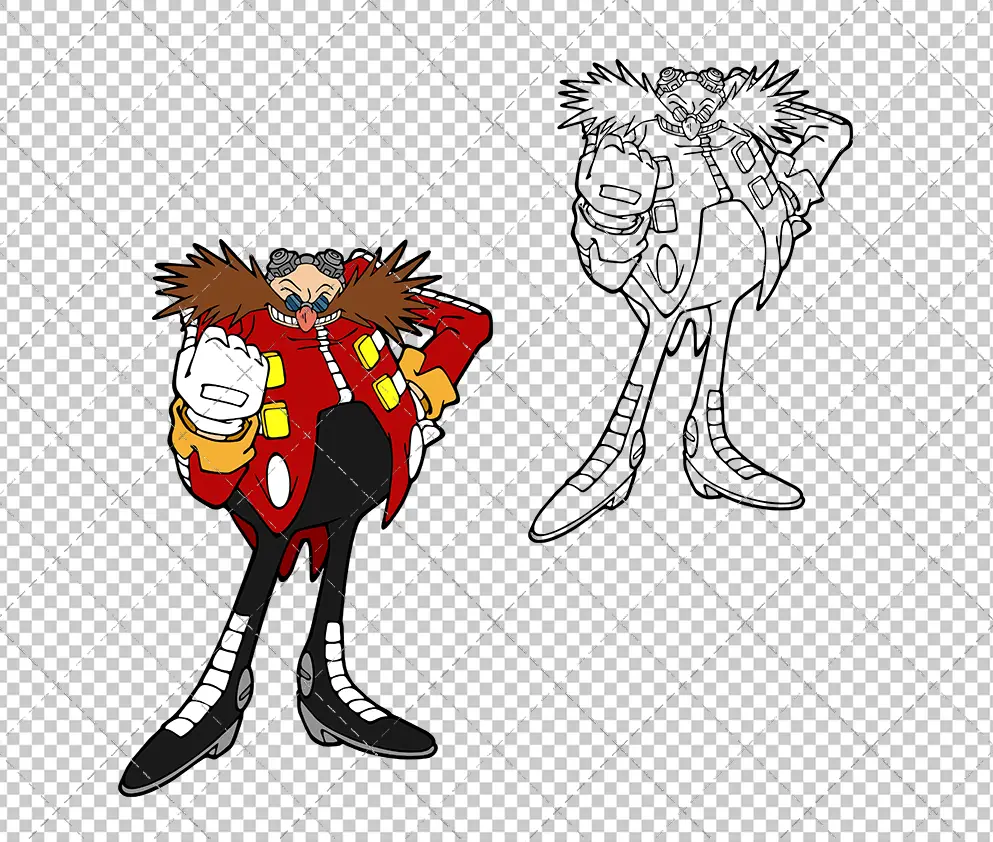 Dr. Eggman - Sonic the Hedgehog 002, Svg, Dxf, Eps, Png SvgShopArt