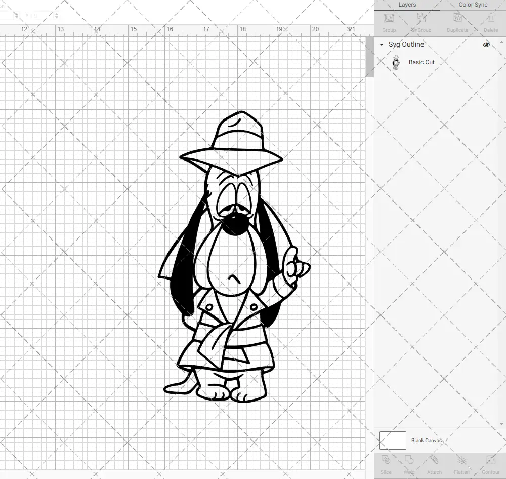 Droopy - Master Detective 003, Svg, Dxf, Eps, Png SvgShopArt