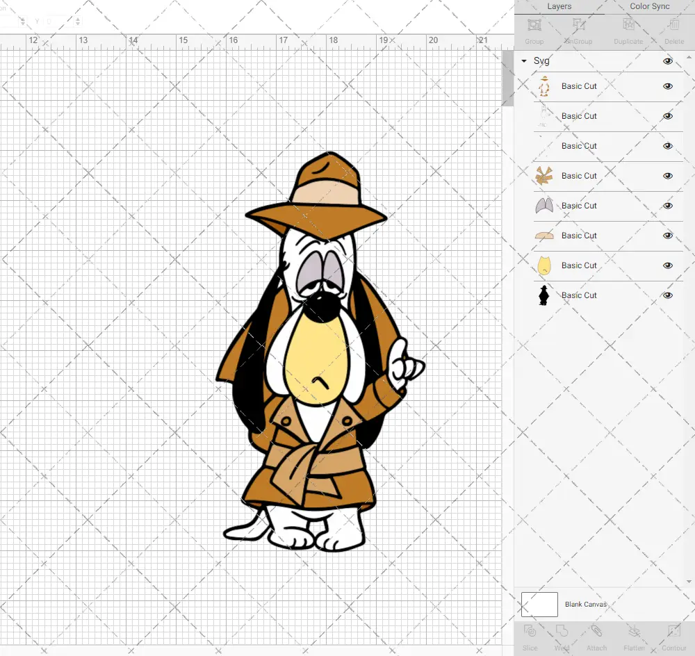 Droopy - Master Detective 003, Svg, Dxf, Eps, Png SvgShopArt