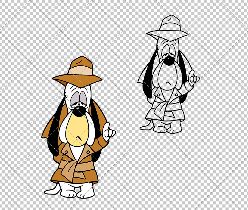 Droopy - Master Detective 003, Svg, Dxf, Eps, Png SvgShopArt