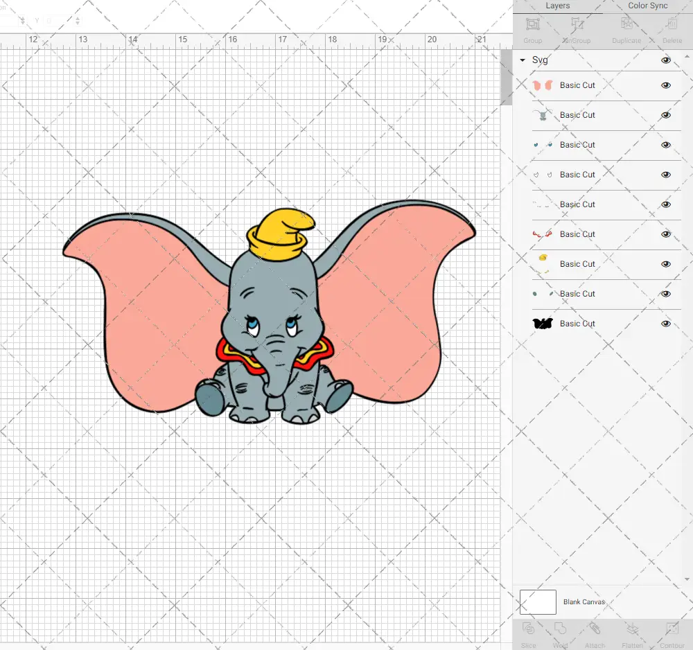 Dumbo 002, Svg, Dxf, Eps, Png SvgShopArt