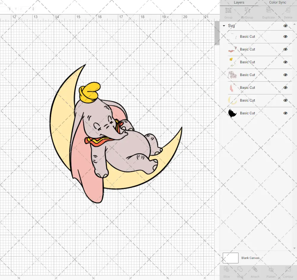 Dumbo 004, Svg, Dxf, Eps, Png SvgShopArt