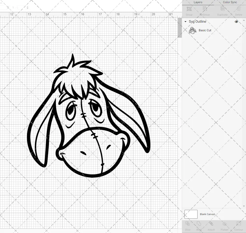 Eeyore - Winnie The Pooh 004, Svg, Dxf, Eps, Png SvgShopArt