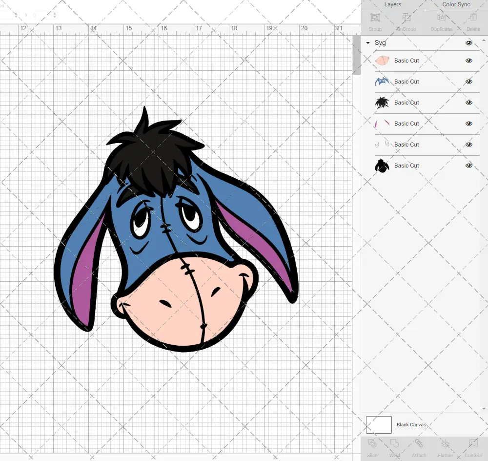 Eeyore - Winnie The Pooh 004, Svg, Dxf, Eps, Png SvgShopArt