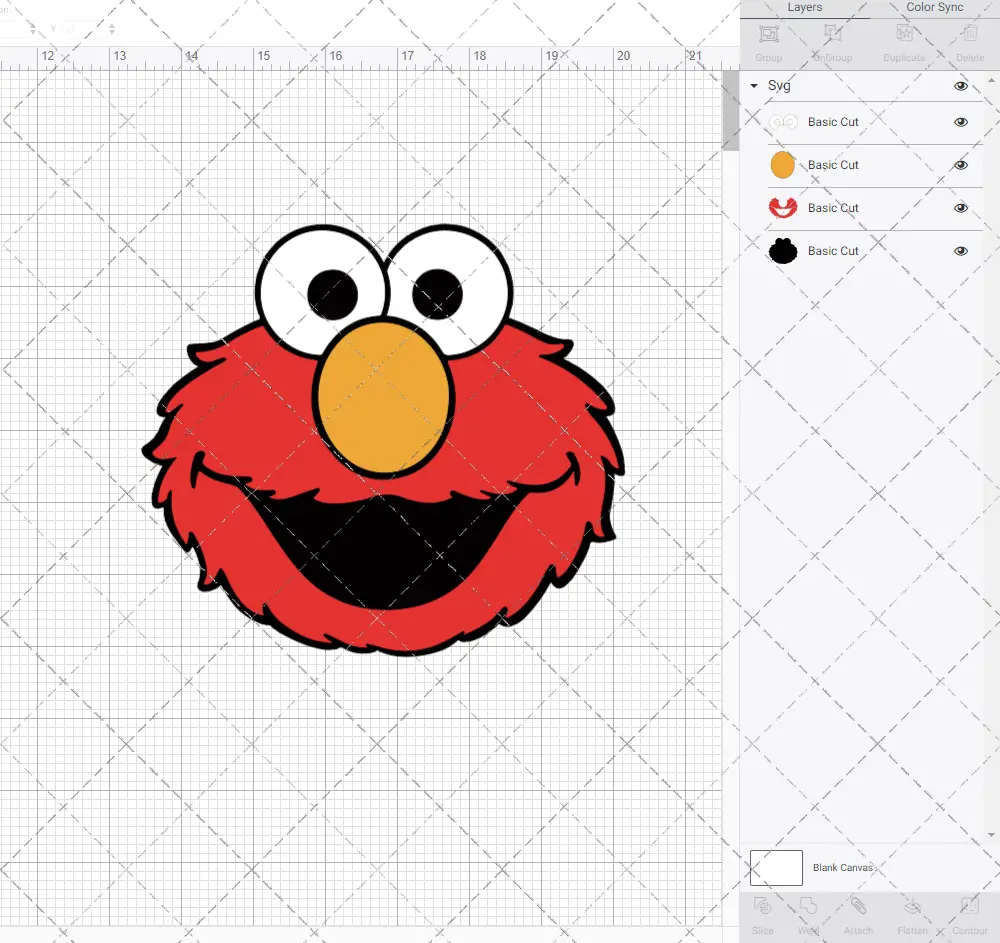 Elmo - Sesame Street 002, Svg, Dxf, Eps, Png SvgShopArt