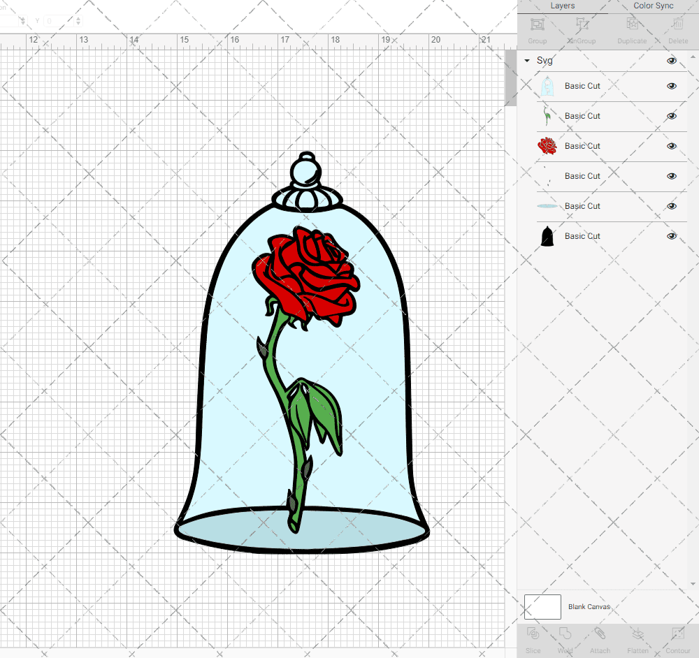 Enchanted Rose - Beauty and the Beast, Svg, Dxf, Eps, Png SvgShopArt