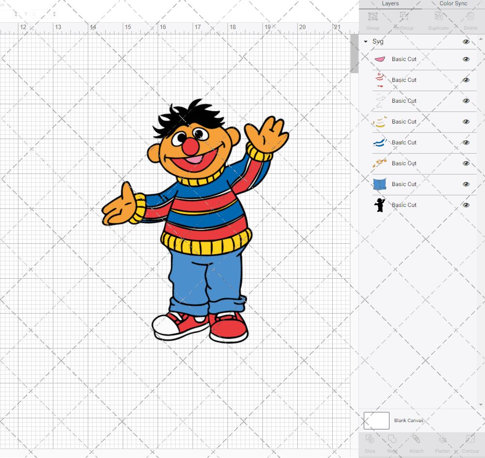 Ernie - Sesame Street 002, Svg, Dxf, Eps, Png SvgShopArt