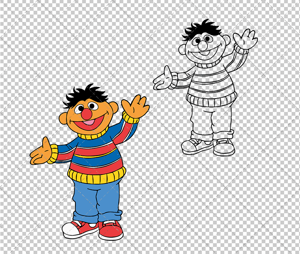 Ernie - Sesame Street 002, Svg, Dxf, Eps, Png SvgShopArt