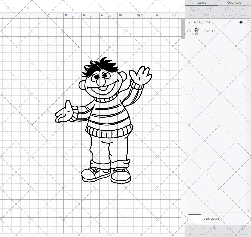 Ernie - Sesame Street 002, Svg, Dxf, Eps, Png SvgShopArt